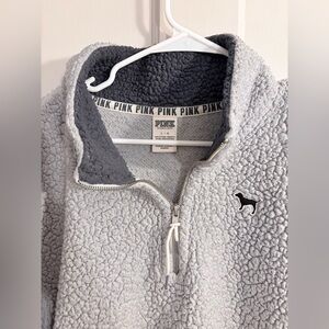 PINK Victoria's Secret Sherpa Jacket - Gray